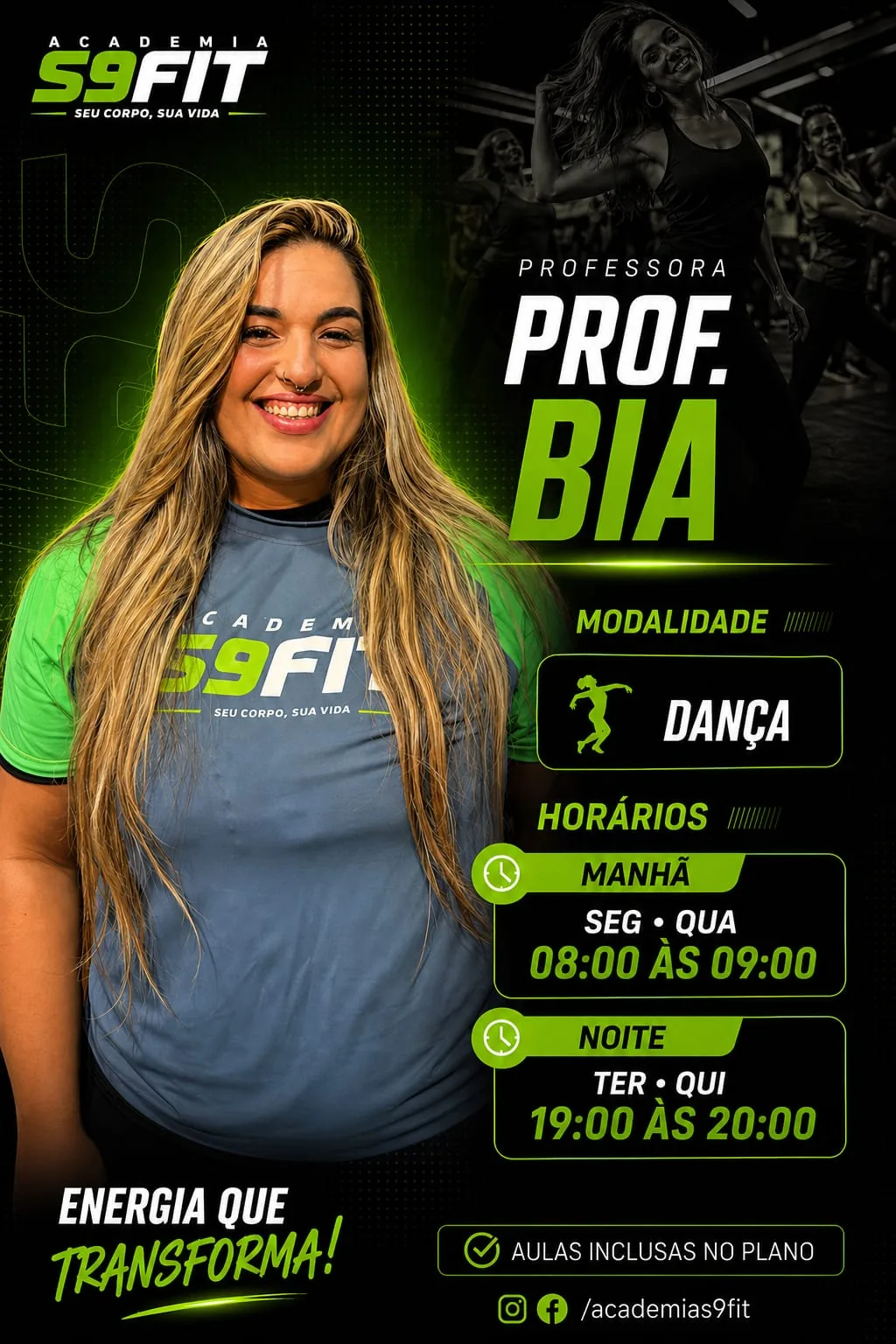 Professor Bia da S9 Fit